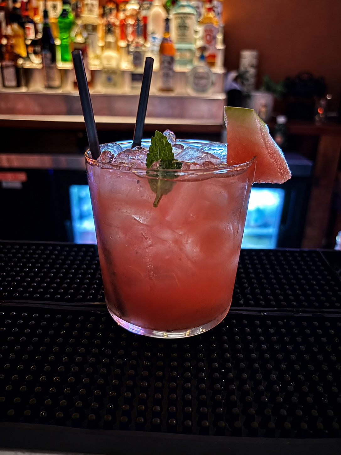 Watermelon cocktail at Bossa Nova's bar